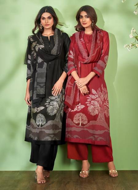 Bonsai By Esta Shiddat Printed Pashmina Dress Material Catalog